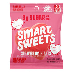SmartSweets front packaging showing 50g bag and clear branding benefit portion control