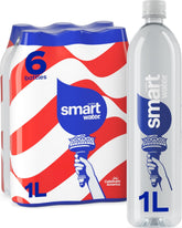 smartwater front packaging showing 33.8 fl oz bottles and premium hydration