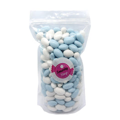 Smarty Stop bowl on dessert table with pastel almonds adding decorative appeal