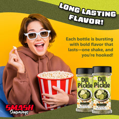 Smash Seasonings sprinkled on fries bringing zesty vinegar punch and crunch