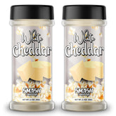 Smash Seasonings front packaging shows two bottles for pantry-ready cheesy flavor