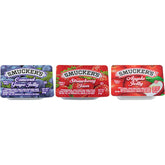 Smucker's front packaging showing assorted cups for easy selection and speed