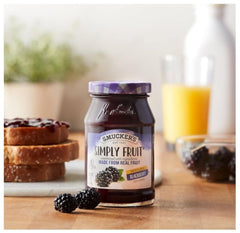 Smucker's seedless blackberry three jars displayed to show pack size and value