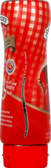 Smucker's bottle spout detail illustrating drip-free pouring and cleaner service
