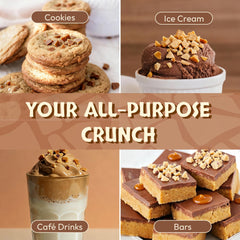 Snackathon close-up coarse grind texture revealing crunchy toffee pieces for consistent bake performance
