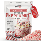 Snackathon 19 oz front packaging showing resealable bag and festive peppermint pieces for storage benefit