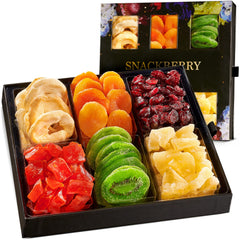 Snackberry drawer box front view showing elegant window and gifting appeal
