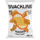 SNACKLINS nacho front packaging showing brand and flavor benefiting portability