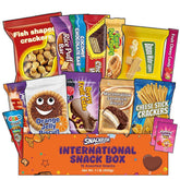 SnackRush box front view showing neat gift-ready packaging and variety benefit
