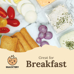 SNACKTERY close-up of melba toast texture, crispness and crunch visible for snacking