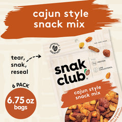 Snak Club open pouch with visible mix pieces illustrating variety and ready-to-eat convenience
