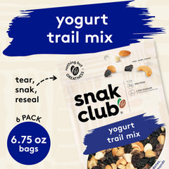 Snak Club close-up of yogurt chips and raisins highlighting creamy-sweet texture