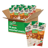 Snak Club front packaging showing Tajin variety pack, convenient grab-and-go