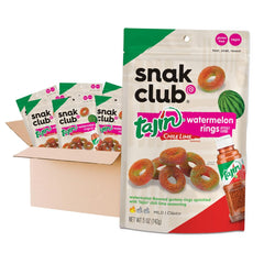 Snak Club front packaging showing resealable bag and flavor benefits