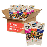Snak Club front packaging showing trio of flavors and grab-n-run convenience