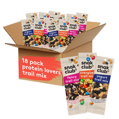 Snak Club front packaging showing trio of flavors and grab-n-run convenience