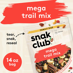 Snak Club close-up of mix ingredients displaying nuts and dried cranberries for flavor contrast