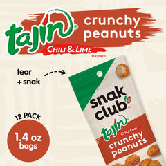 Snak Club close-up of seasoned peanuts highlighting textured coating