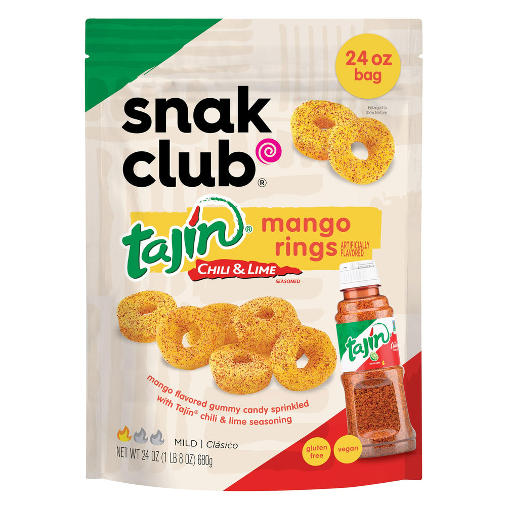 Snak Club front packaging showing resealable 24 oz bag and branding for sharing convenience
