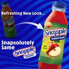 Snapple label close-up highlighting natural ingredients and clarity