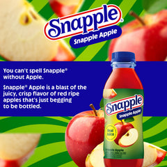 Snapple bottle texture and golden apple color indicating fresh flavor