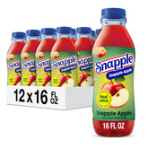 Snapple front packaging showing apple drink and brand benefit