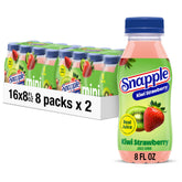 Snapple front label showing Kiwi Strawberry flavor and branding for quick identification