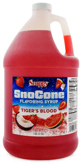 SNAPPY Tigers Blood front packaging showing gallon jug and label for easy identification