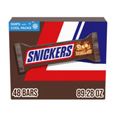 Snickers front box packaging showing 48-count for easy gifting