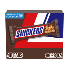 Snickers front box packaging showing 48-count for easy gifting