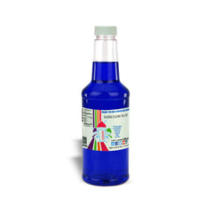 SNOWIE pint bottle front view showing bubble gum blue syrup and brand