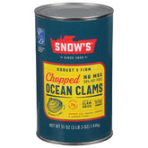 Snow's front label on 51 oz can showing brand and size for bulk use