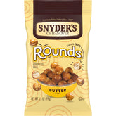 Snyder's of Hanover front packaging showing butter rounds and convenience