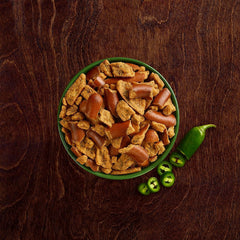 SUPERDEALS Snyder's jalapeño next to smartphone showing compact 2.25 oz size