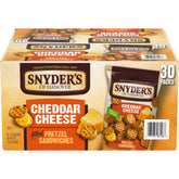 Snyder's of Hanover front packaging showing 30-count multi-pack, convenient storage