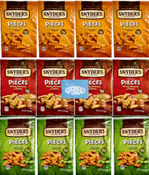 SUPERDEALS Snyder's variety 12-pack front view showing all flavor bags and mystery gift