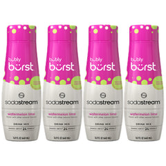sodastream Bubly Burst watermelon lime front packaging showing bottle and brand, clear flavor visual