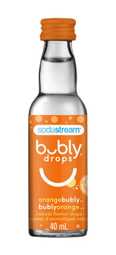 sodastream bubly Drops Orange front packaging showing label and flavor benefits
