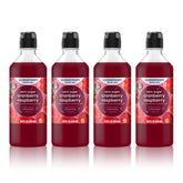 sodastream front packaging showing four cranberry raspberry bottles and value pack benefit