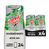 SodaStream front packaging showing four 14.9 fl oz bottles and convenience