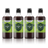 sodastream front packaging showing four ginger ale bottles and savings
