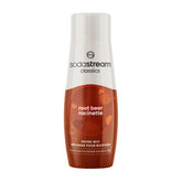 sodastream root beer front packaging showing bottle and volume benefit