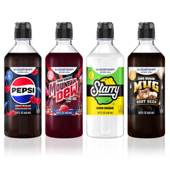 sodastream variety pack front packaging showing four bottles and benefits