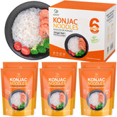 Soeos front packaging of angel hair konjac noodles showing label and pack benefits