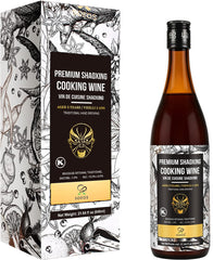 Soeos bottle front label showing authentic aged Shaoxing wine benefit flavor