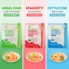 Soeos fettuccine close-up showing silky texture and low calories