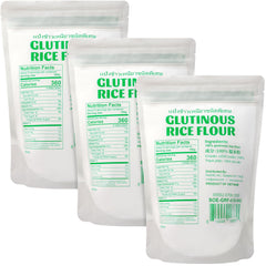 Soeos close-up of fine glutinous rice flour texture for even mixing