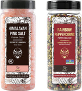 Soeos front packaging of salt and pepper set showing full contents and benefits