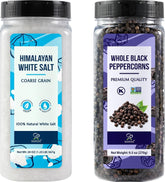 Soeos front packaging showing both salt and pepper set for pantry convenience