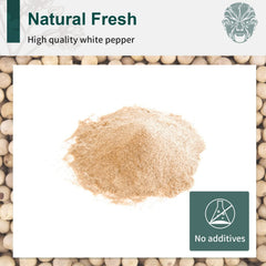 Soeos open jar with spoon measuring powder for easy portioning
